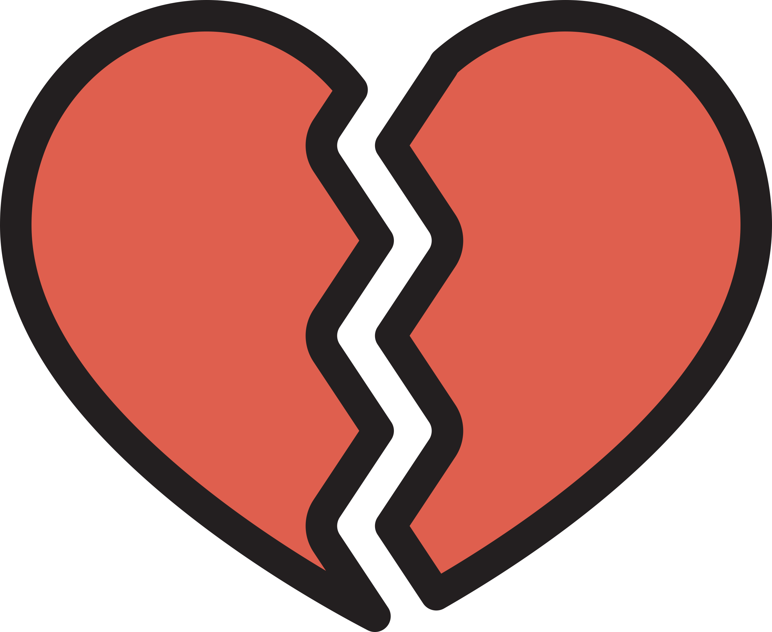 Broken Heart Outline Svg File Free Vectors